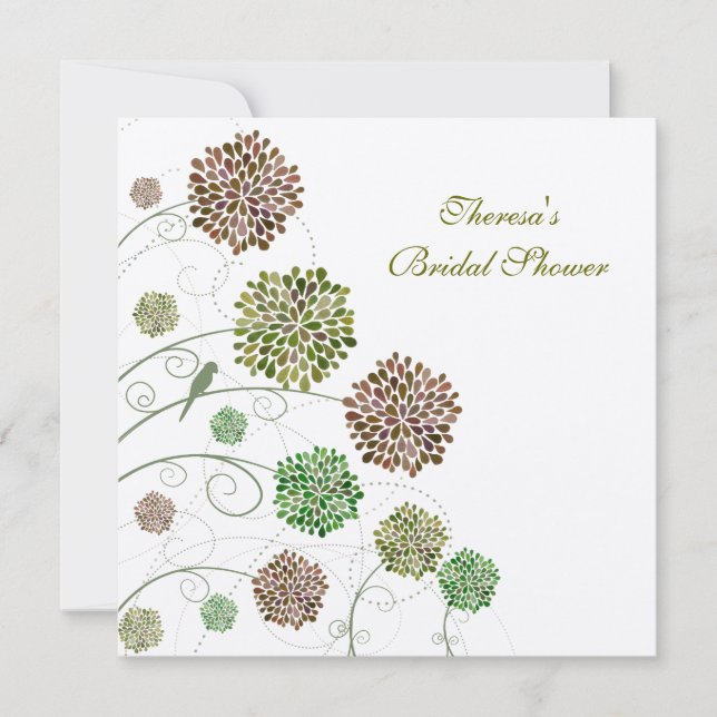 Bridal Shower Green Gables Personalised Invitation (Front)