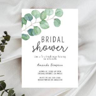 Bridal Shower Greenery Eucalyptus Invitation