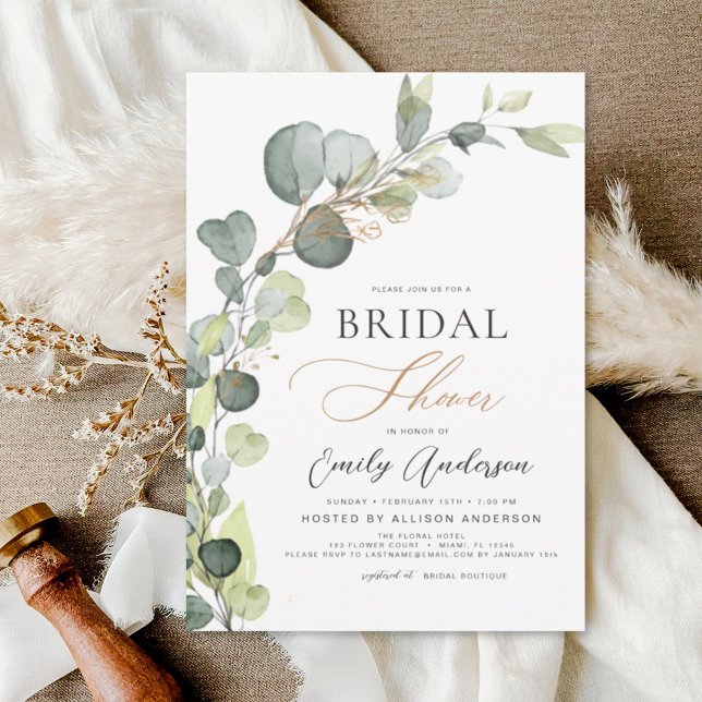 Bridal Shower Greenery Eucalyptus Invitation Flyer (Creator Uploaded)