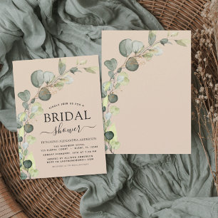 Bridal Shower Greenery Eucalyptus Terracotta Invitation