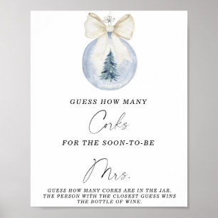 Bridal Shower Guess How Many Corks Poster