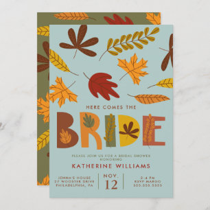 BRIDAL SHOWER Here Comes The Fall Bride Invitation