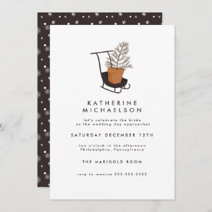BRIDAL SHOWER   Holiday Tree Sled Invitation