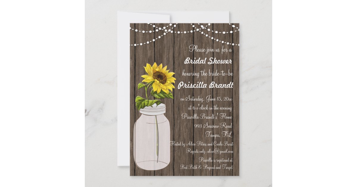 Bridal Shower Honoring the Bride country style Invitation Zazzle