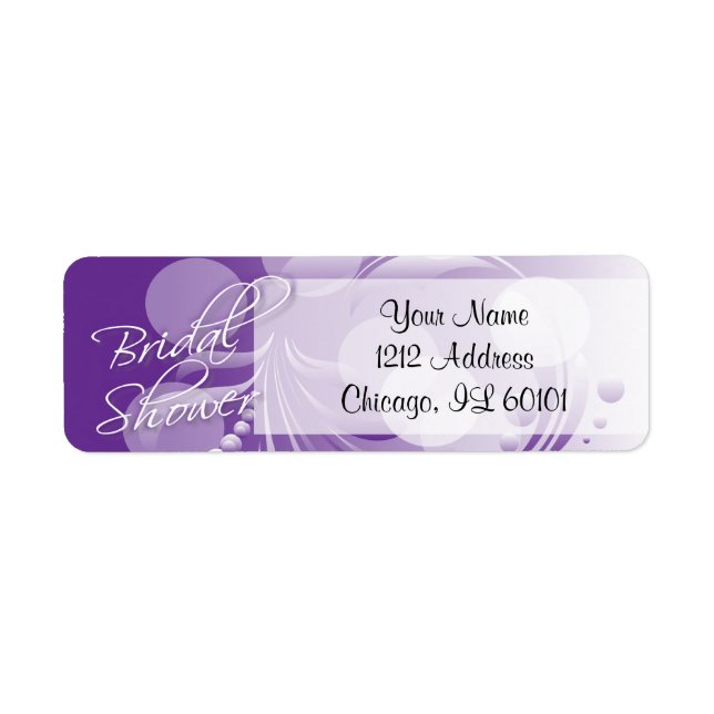 Bridal Shower in a Purple and White (Front)