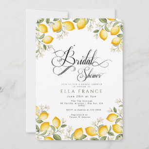 Bridal Shower in Bloom & Lemons Invitation