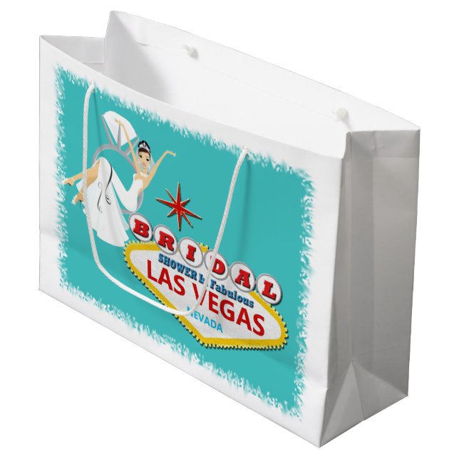 Bridal Shower in Las Vegas Gift Bag (Front Angled)