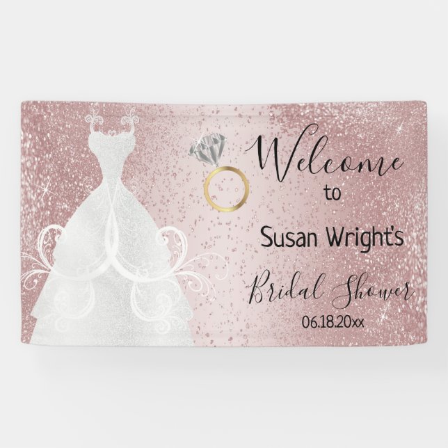 Bridal Shower in Rose Gold Banner (Horizontal)