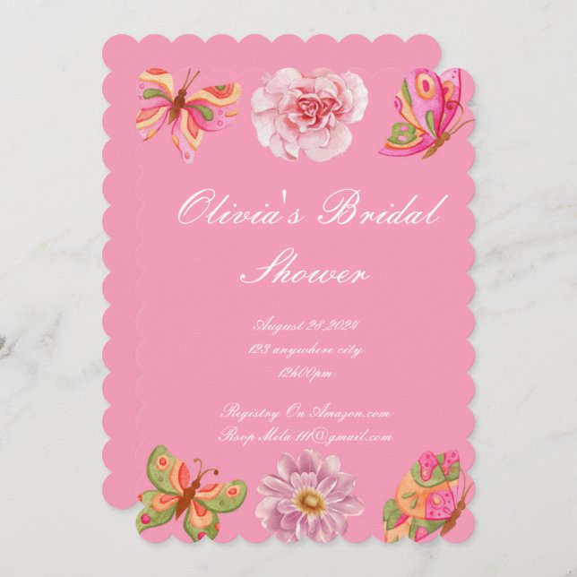 bridal shower invitation  (Front/Back)