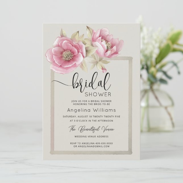  Bridal Shower Invitation (Standing Front)