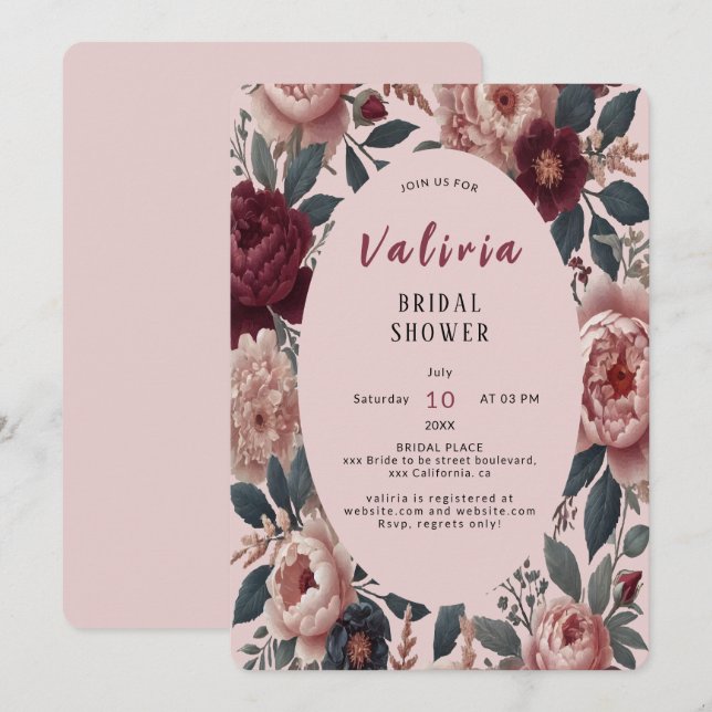 Bridal Shower Invitation (Front/Back)