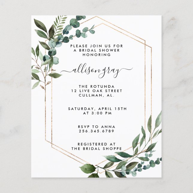 Bridal Shower Invitation (Front)