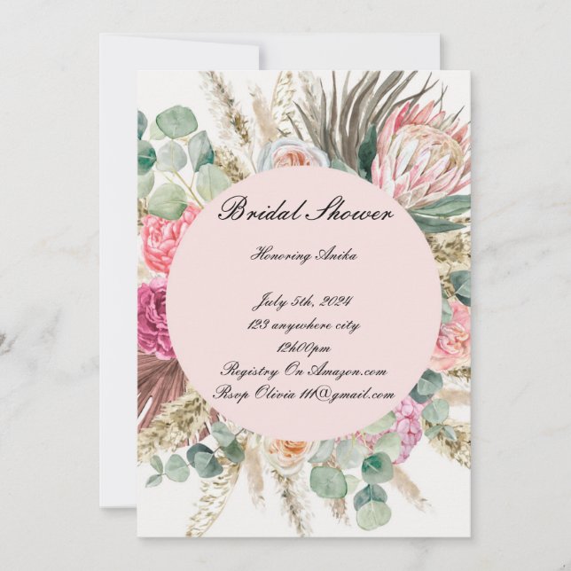 BRIDAL SHOWER INVITATION (Front)