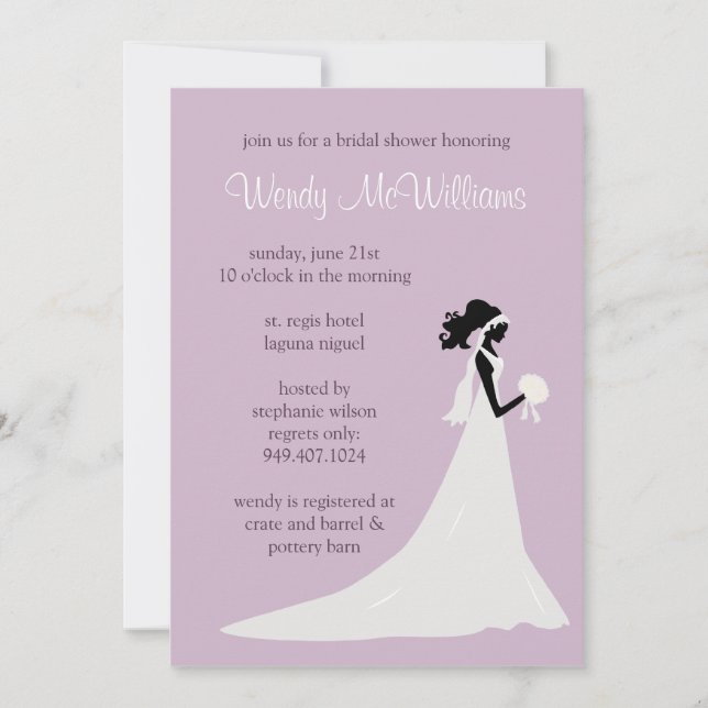 Bridal Shower Invitation (Front)