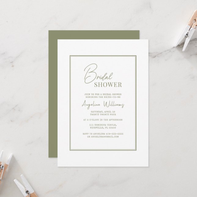  Bridal Shower Invitation (Front/Back In Situ)