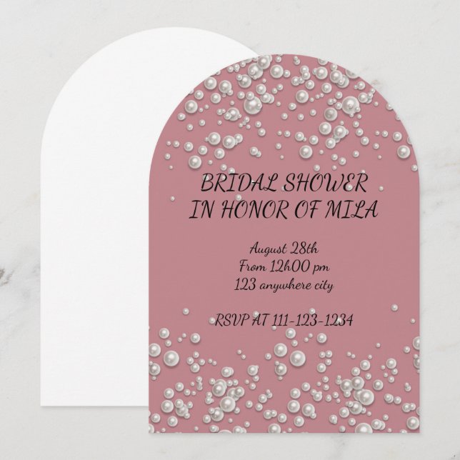 BRIDAL SHOWER INVITATION (Front/Back)