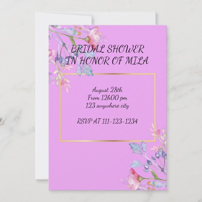BRIDAL SHOWER INVITATION (Front)