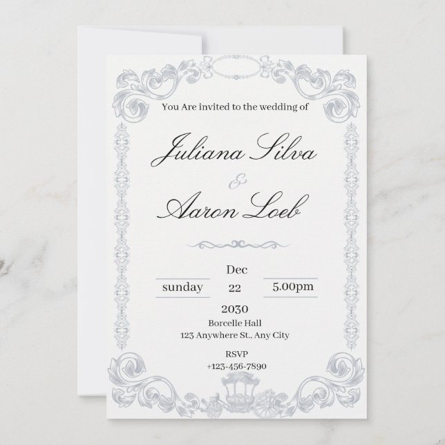 Bridal Shower Invitation  (Back)
