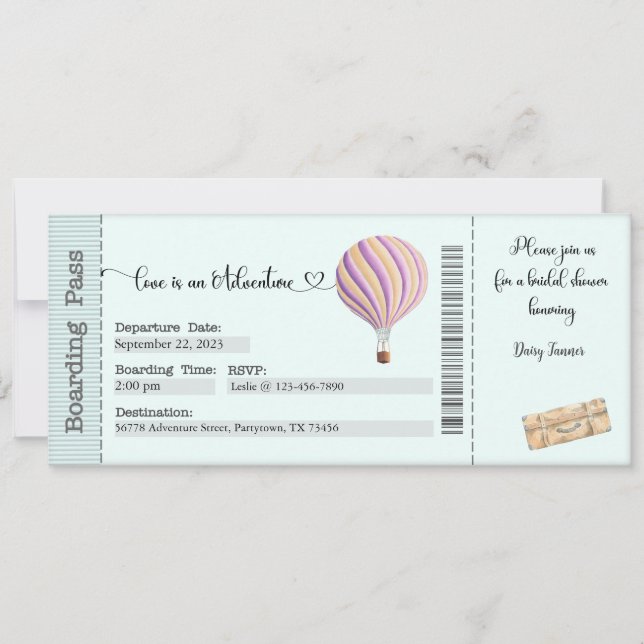 Bridal Shower Invitation, Adventure Bridal Shower Invitation (Front)