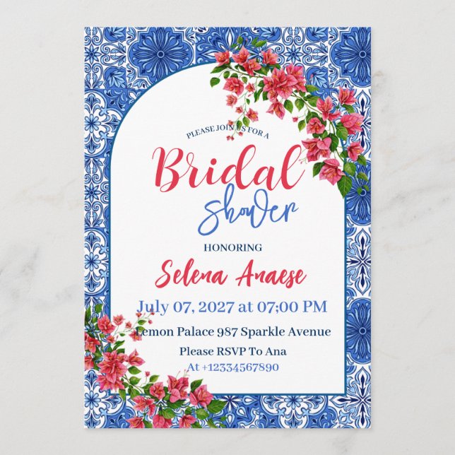 Bridal Shower Invitation Card (Front)