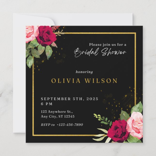 Bridal Shower Invitation Card (Front)