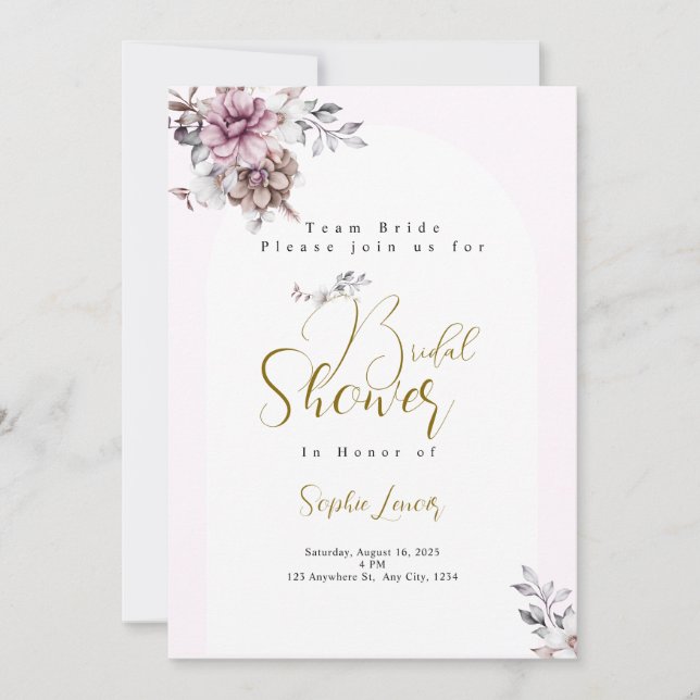 Bridal Shower Invitation Card (Front)
