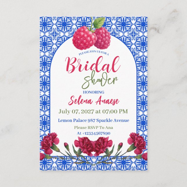 Bridal Shower Invitation Card (Front)