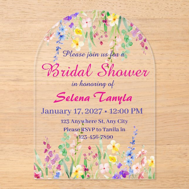 Bridal Shower Invitation Card (Front)