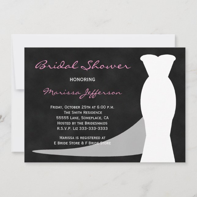 Bridal Shower Invitation Chalkboard (Front)
