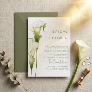 Bridal Shower Invitation "Delicate Calla Lilies"