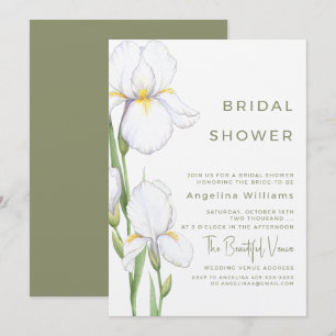 Bridal Shower Invitation "Delicate irises"