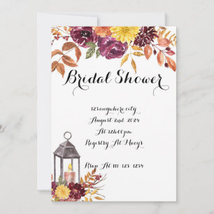 BRIDAL SHOWER INVITATION, FALL AND AUTUMN INVITE