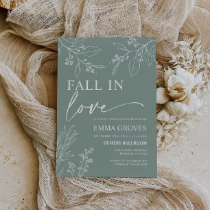 Bridal Shower Invitation Fall in Love