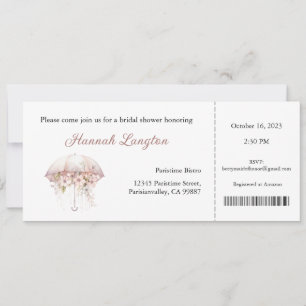 Bridal Shower Invitation, Floral Bridal Shower  Invitation