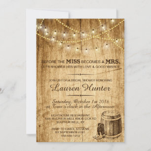 Bridal Shower invitation for a country wedding