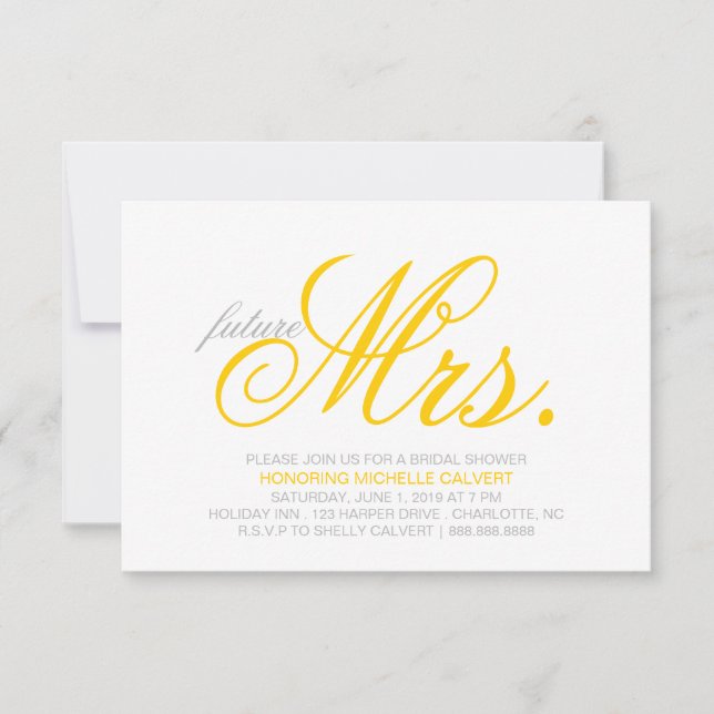 Bridal Shower Invitation | future Mrs. (Front)