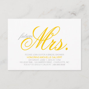 Bridal Shower Invitation   future Mrs.