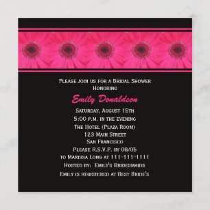 Bridal Shower Invitation -- Gerbera Daisy
