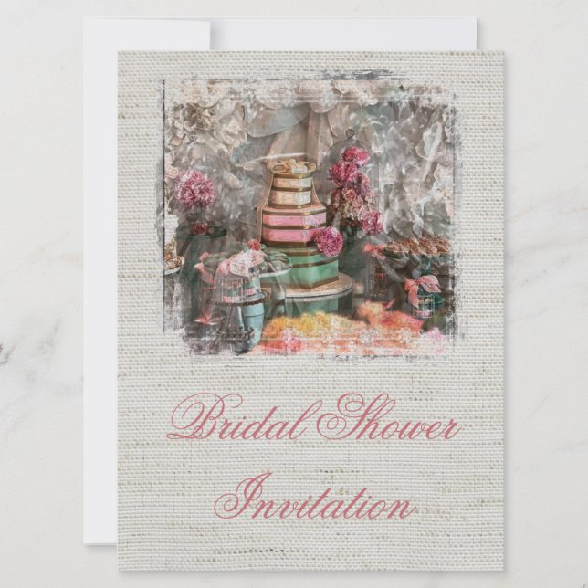 Bridal Shower Invitation Gray Chic Invitation (Front)