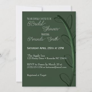 Bridal shower invitation greenery design