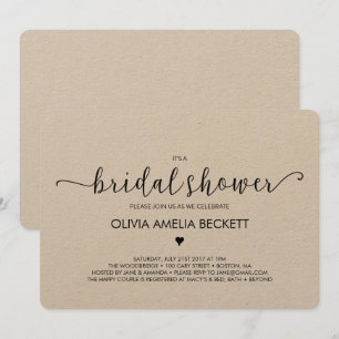 Bridal Shower Invitation - Kraft