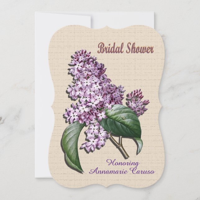 Bridal shower Invitation Lilacs (Front)
