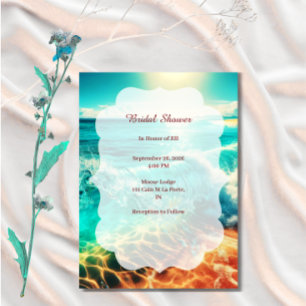 Bridal Shower Invitation Minimalist Tropical