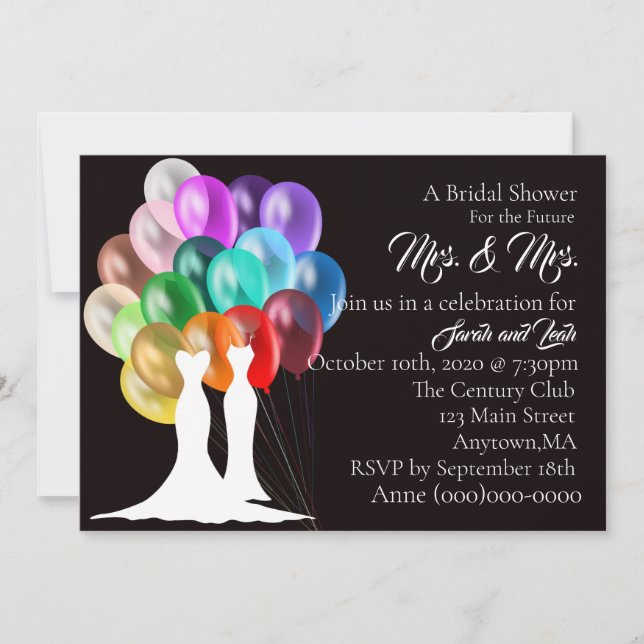 Bridal Shower Invitation Mrs & Mrs (Front)