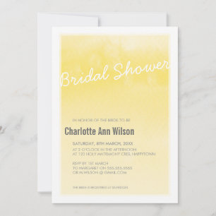 BRIDAL SHOWER INVITATION : ombre watercolor yellow