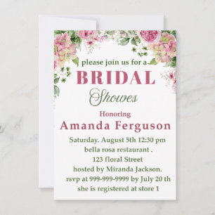 Bridal shower Invitation party card