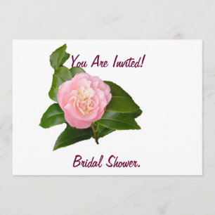 Bridal Shower Invitation, pink flower. Invitation