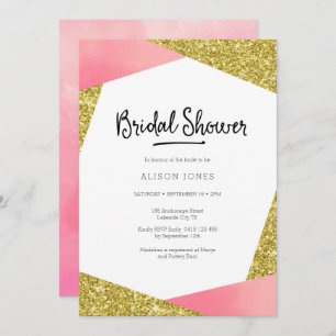 Bridal Shower Invitation   Pink & glitter