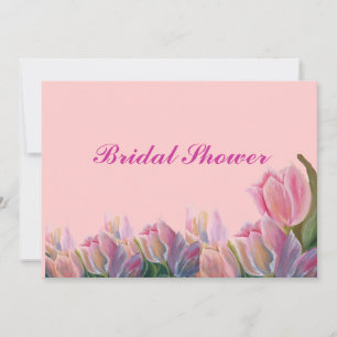 Bridal shower invitation - PINK TULIPS