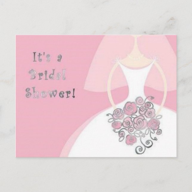 Bridal Shower Invitation Postcard (Front)